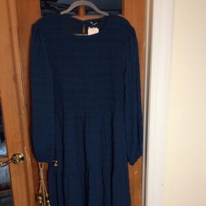 NWT Dowerme Long Sleeve Tiered Dress, XXL